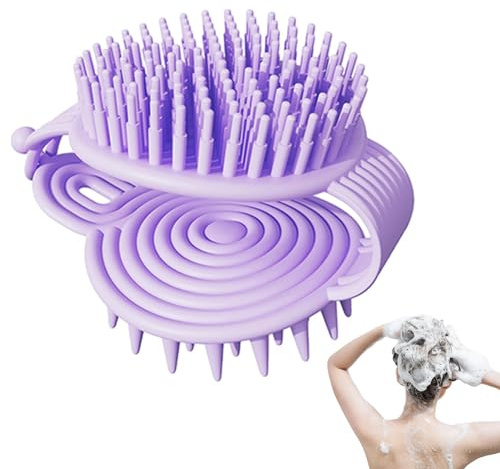 Brosse à shampoing pour masseur de cuir chevelu,Brosse à shampoing pour masseur de cuir chevelu, Lavage des cheveux Masseur de cheveux Épurateur de cuir chevelu Double face, Brosse à cheveux à poils d