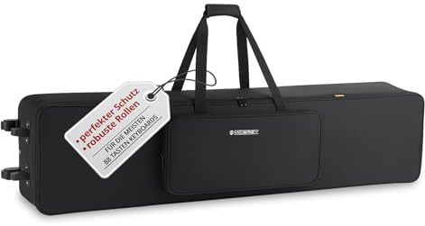 McGrey KBT-3222-88 Keyboardtrolley para teclado y piano de 88 teclas. Ligero, cómodo, robusto, con acolchado grueso, arnés ajustable y resistente al agua. Color negro.