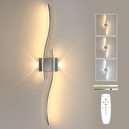 Goeco Applique da Parete Interno Dimmerabile 89CM 29W 3250LM Cromata