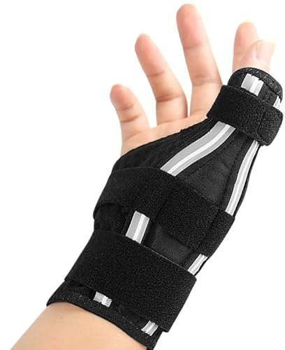 Ergonomiskt bandage för höger och vänster tumme, andningsbar och mjuk ortoser för artros, tendinit och utlösande tumme för kvinnor och män