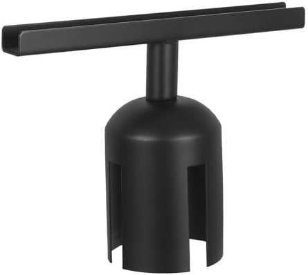 FUNOMOCYA Stainless Steel Stanchion Sign Holder Portrait Top Stand with Clip for Airport Queue Control and Retail Advertising Display, Compatible Queue Barrier Accessory for Crowd Management