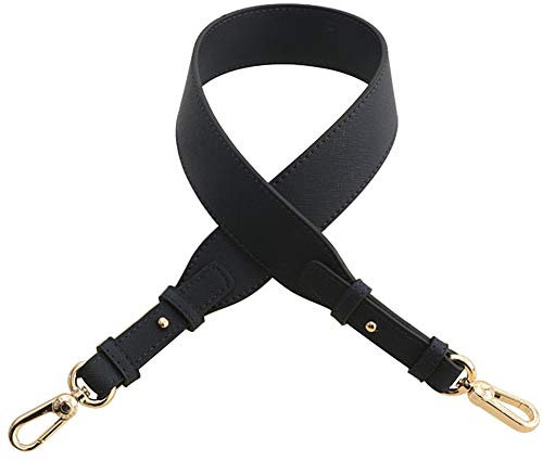 MoreChioce Leder Taschengurt,Mode Damen Taschengurt Verstellbar Schultergurt Bunt Tragegurt für Handtaschen,Schwarz