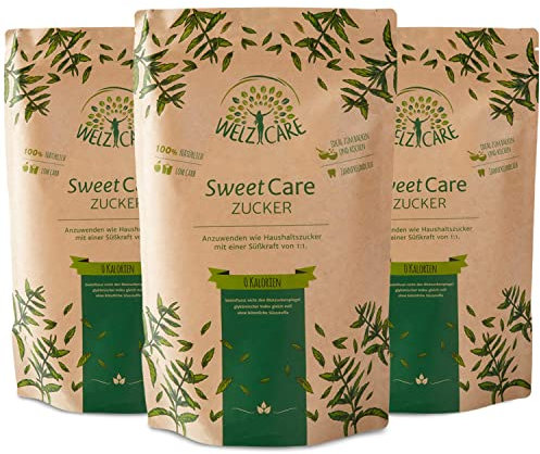 SweetCare statt Kristallzucker – Zuckerersatz – Vegan – mit Erythritol und Stevia – Made in EU - 5 x 1Kg