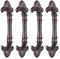 Relaxdays 8 x Möbelgriff Vintage, Türgriffe antik für Schränke, Schubladen, Schiebetüren, Gusseisen, Schrankgriffe, 20 cm, braun