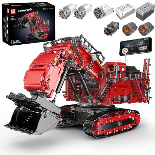 Mould King 17071 Technik - Palilla-grúa sobre orugas, Modelo de vehículo de construcción con Control Remoto con aplicación Control+, Kit de Modelo de Pala para Adultos (4767 Piezas)