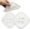2Pcs Silicone Shower Drain Cover with Suction Cups, Hair Catcher Strainer for Sink, Bathtub, and Kitchen, Anti-Clogging Drain Protector Plug Filter - White