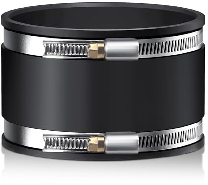 Conector de tubo de 100 mm, manguito de goma, diámetro de 100 mm, acoplamiento de goma flexible con dos abrazaderas de acero inoxidable, manguito reductor de ruido para ventilador de tubo, filtro de