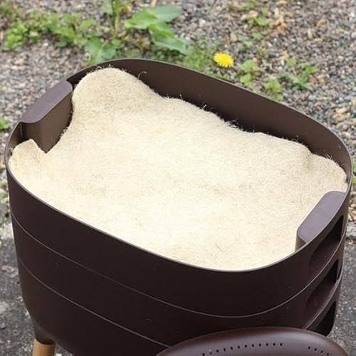 Wiggly Wigglers Worms Blanket Moisture Mats for Worm Composter Vermicomposting Mat Thick Hemp Fibre Blankets for Composting - Keeps Worms Dark Moist & Warm (Pack of 2)