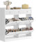 YITAHOME Schuhschrank, Schuhregal Schuhkipper Schmal, Schuhschrank Weiss mit 4 Klappen, Shoe Cabinet Schuhkommode Schuhschrank mit Schublade für Eingangsbereich, Flur (Weiss)