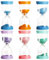 6 Relojes de Arena para Niños 1/3/5/10/15/30 Minutos, Temporizadores Coloridos para Cocina, Escuela, Cepillado de Dientes, Oficina, Actividades Educativas y Decoración