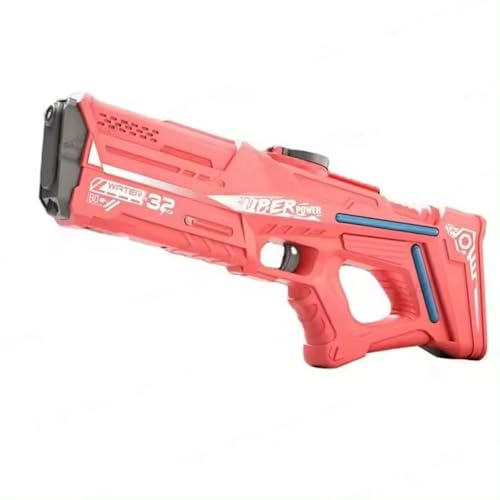 Neel Saanjh Electric Water G-u-n For Kids, 32ft Long Shooting Range, Ergonomic Grip, Sturdy And Durable Construction, Vibrant Colour, Outdoor Summer Fun Toy (RED)