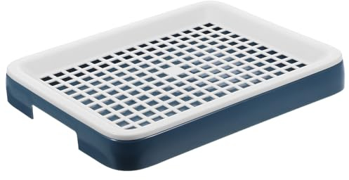 SHINEOFI Toilette per Conigli e Porcellini D'india in Plastico Rettangolare Quadrata, Separatore Urina e Feci, Antiribaltamento per Gabbie Animali Domestici Indoor