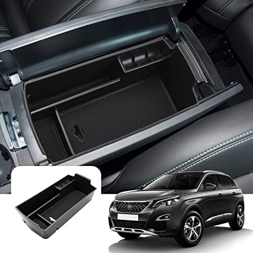 LFOTPP 3008 5008 GT SUV Armrest Organizer, Car Interior Accessories Center Console Arm Rest Tray, Glove Compartment Storage Box