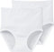 Schiesser Starlet Taillenslip, Damen-Slip, (2er Pack), 2 x Weiß, 48