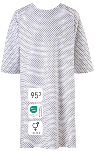 Exner Camicia per pazienti di ospedale, camicia da notte, taglia unica