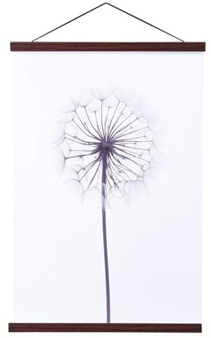 Ywlake B4 Cornici Magnetici per Poster, Ganci per Cornice per Poster in Legno Chiaro Stecche Magnetici per Poster Appendini per poster per Stampe Artistiche su Tela (25cm, Noce)