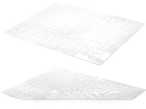 com-four® 2x Inserto per lavello - tappetino per lavello angolare - inserto per lavello protegge la superficie del lavello e le stoviglie (02 pezzi - trasparente)