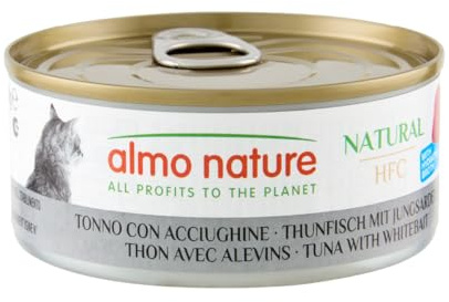 Almo Nature - HFC Natural avec Thon et Blanchailles - Nourriture Humide pour Chat Adulte: 24 boîtes de150g