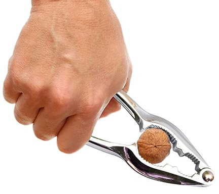 Primes DIY Stainless Steel Nutcracker | Heavy Duty with Non-Slip Handle Nut Opener Tool for Nuts Walnut Hazelnut Almonds Pecan