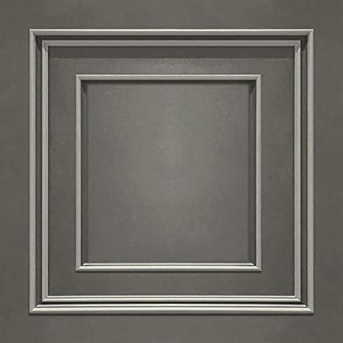 Silver Gunmetal Amara Wood Panel Wallpaper Heavy Weight Vinyl A7390