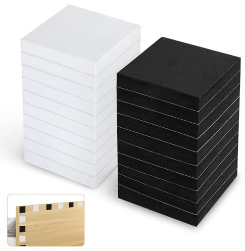 20PCS Butoirs de Porte Auto-adhésifs Coussinets pour Cadre de Lit Anti-Bruit Protecteur de Mur pour Meubles Prévenir Le Balancement pour Murs Lits Armoires Canapés (6x6x1cm)