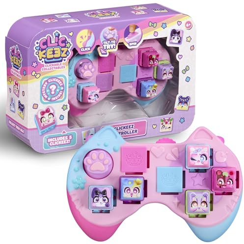 Goliath - CLICKEEZ Controller - 5 Touches Kawaii Cliquables+ 1 Manette + Guide Collection - Jouet Fidget ASMR Customisable – Keycaps à Clipser - 70 Personnages à Collectionner – Idée Cadeau dès 6 Ans