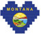 Montana State Flag Print Building Brick Block Puzzle Heart Shape Brick Puzzle 3D Jigsaw DIY Home Decor