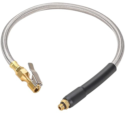 WYNNsky 21’’ Tire Inflator Gauge Hose Replacement, 3/8-24 UNF Threads