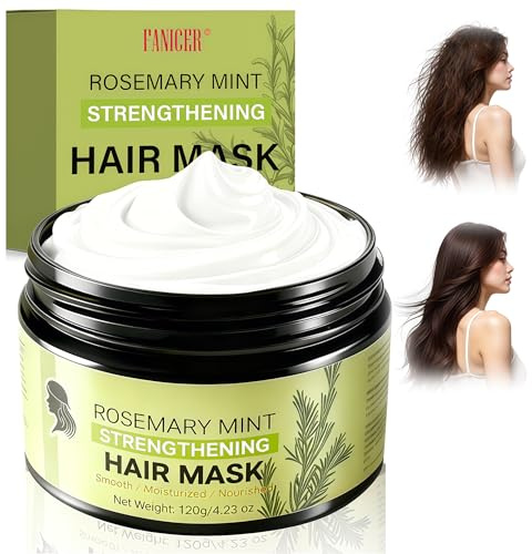 120ml Maschera Capelli al Rosmarino, Rosemary Repair Hair Mask, Maschera Morbidezza Idratante, Aggiunge lucentezza, Utilizzo quotidiano, Adatta a capelli secchi