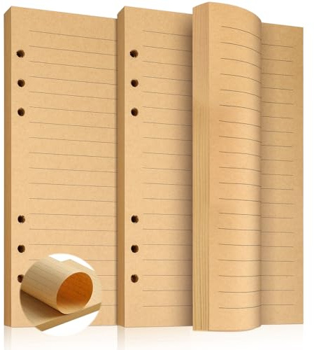 160 fogli 320 pagine A5 Ricarica carta a righe, inserti per raccoglitori ad anelli A5, carta a righe, 6 fori Inserti per raccoglitori ad anelli per quaderni, agende, diari, organizer, diari di viaggio