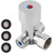 Válvula mezcladora de agua, válvula mezcladora de agua fría y caliente G1/2, control de temperatura para grifo automático