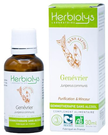 Macérât De Bourgeon Bio | Sans Alcool | Gemmothérapie | Flacon de 30 ml | Herbiolys (Genévrier)