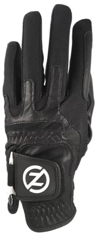 Zero Friction Ultra Feel Cabretta - Guantes de Golf para Hombre, Color Negro