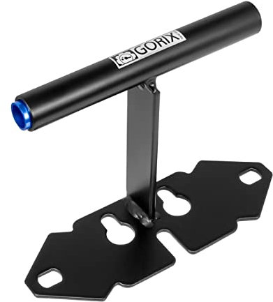 GORIX Bike Rear Fork Mount Rack Display Stand Car Carrier Storage Truck Road Mountain Bicycle (GX-0114) (Thru-Axle 12/15mm (Matt Black))