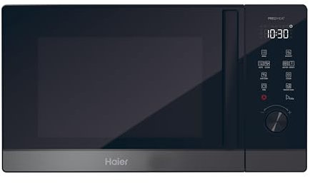 Haier Series 4 HAMCI25FBS4TBST Horno Microondas combinado, Convección, 25L, Potencia 900-2100W, Grill, 10 Niveles de Potencia, 16 Funciones, Display táctil, Air Fry, Cocción vapor, Automenús, Negro