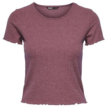 ONLY Damen Onlemma S/S Short Noos JRS Top, Rose Brown, X-Large