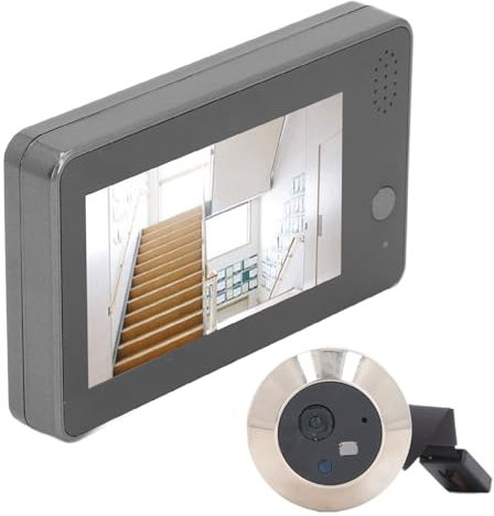 Visor de Puerta Digital WiFi, Cámaras con Mirilla con Pantalla HD de 4,3 Pulgadas para Puerta de Entrada con Alerta de Seguridad, Detección de Movimiento, Timbre con Vídeo WiFi
