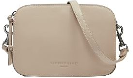 LIEBESKIND Berlin Umhängetasche Luka – Cross-Body Bag aus Leder mit verstellbaren Schulterriemen – kleine Schultertasche, Fächer mit Reißverschluss – Shoulder Bag, 14.5 x 20.5 x 7 cm,Sandcastle