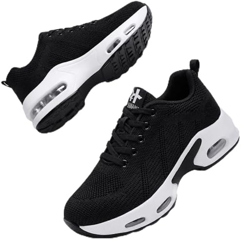 Womens Orthopedic Trainers Running Shoes Air Cushion Athletic Sports Lightweight Tennis Walking Sneakers Casual Mesh Breathable Ladies Fashion Plantar Fasciitis Jogging Shoes