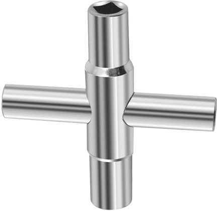 ZMDMAH Clé carrée 4 voies millimètre 6,5-9 mm, clé cruciforme, robinet, pour boîte électrique, gaz, eau, compteur électrique, armoire