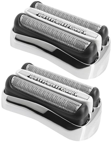 2 Stück Series 3 Scherkopf 32S Ersatzrasierkopf Kompatibel mit Series 3 Männer Rasierer Scherkopf Rasierkopf Ersatz für Series 3 3000s, 3010s,3040s,350cc, 300s, 310s (32S,Silber)