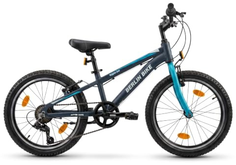 Berlin Bike Grizz 20 Zoll Mountainbike Aluminium – Kinderfahrrad für Jungen und Mädchen (6–9 Jahre), Blau