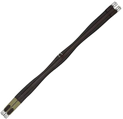 SIE EQUESTRIAN - Sottopancia in pelle sagomata senza sfregamento, 116,8 cm, 121,9 cm, 132,1 cm, 137,2 cm, 142,2 cm, colore: Marrone