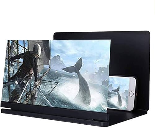 10 Lupa de Pantalla de Teléfono, 3D HD Amplificador Teléfono Inteligente Lupa Pantalla de Proyector Plegable, Adecuada para Ver Videos de Películas en Todos Los Teléfonos Inteligentes