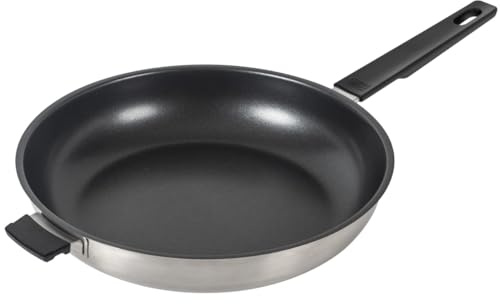 Kuhn Rikon Smart & Compact Multi-Function Stackable Non-Stick Frying Pan with Silicone Handles, 28cm. Induction and Oven Safe Cooking Pot - Lifetime Cookware Guarantee