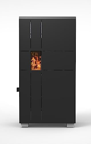 Stufa a Pellet Ventilata Elena 5 Kw Nera 4 Stelle 40 m2 riscaldabili Linea VZ (Stufa)