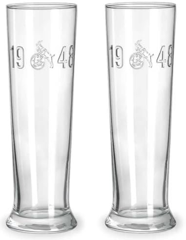 1. FC Köln Glas - Relief - Schnapsglas | Pilstulpe | Weizenbierglas | Bierkrug | Trinkglas ItemShape Weizenbierglas 2er Set