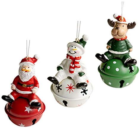 Cabilock 3 Piezas Colgantes Decorativos De Campanas De Navidad Diseño De Escena Colgantes para Árbol De Navidad para Decoración De Fiesta