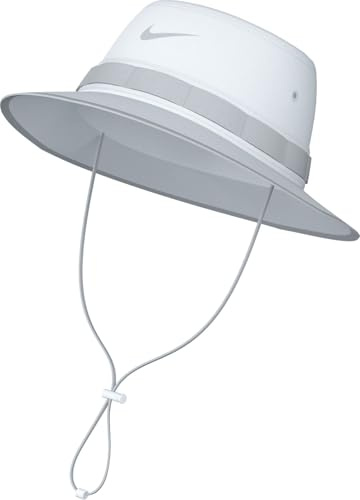 Nike Apex Dri-Fit Bucket Hat, White/Pure Platinum/Pure Platinum, HJ3683-100, L