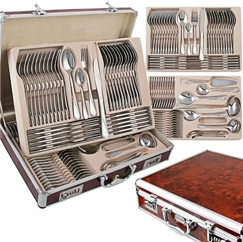 Edenberg Ménagère dans un coffret, 72 pièces, pour 12 personnes, acier inoxydable, fourchette, cuillère, couteau 2231C